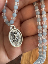 Load image into Gallery viewer, St. Michael Guardian Angel: Angelite and Blue Chalcedony
