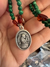 Load image into Gallery viewer, St. Gabriel Guardian Angel: Malachite and Amber
