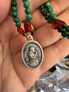 St. Gabriel Guardian Angel: Malachite and Amber