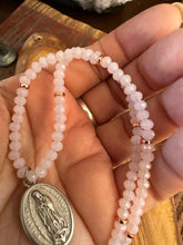 Load image into Gallery viewer, Mother Mary Pendants: Rose Quartz
