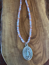 Load image into Gallery viewer, St. Raphael &quot;God Heals&quot; Guardian Angel: Strawberry Quartz
