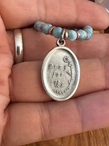 Mother Mary Pendants: Larimar