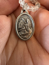 Load image into Gallery viewer, St. Michael Guardian Angel: Blue Apatite and Blue Chalcedony
