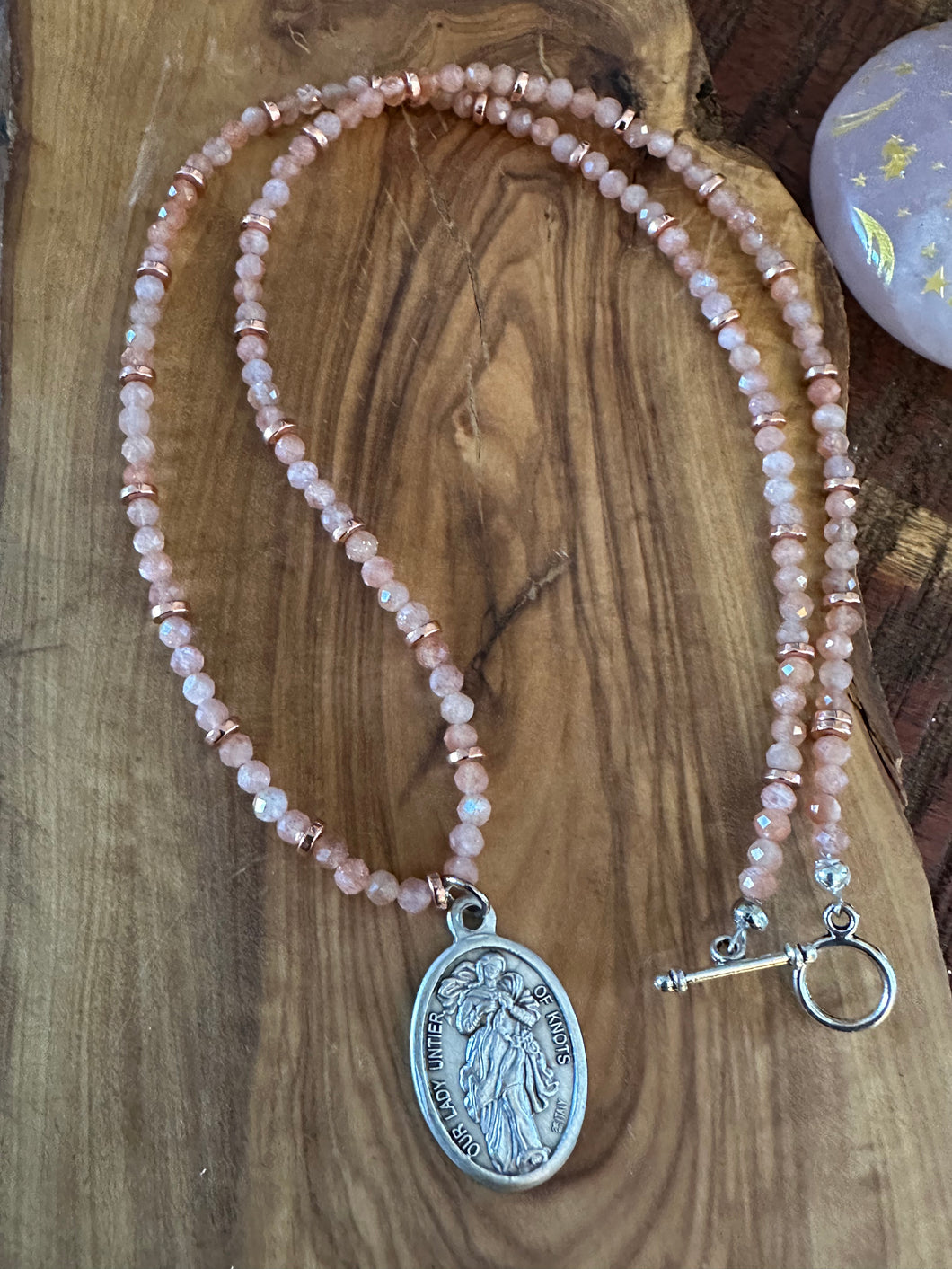 Mother Mary Pendants: Sunstone