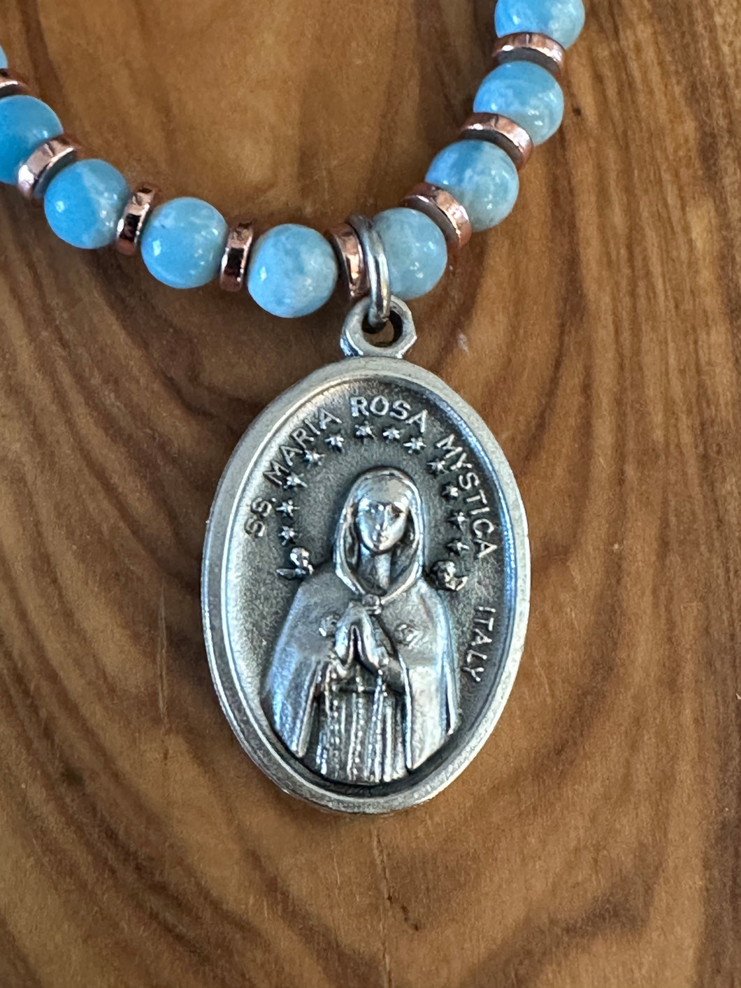 Mother Mary Pendants: Larimar