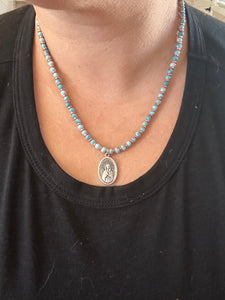 Mother Mary Pendants: Larimar