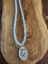 Load image into Gallery viewer, St. Michael Guardian Angel: Angelite and Blue Chalcedony
