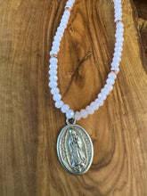 Load image into Gallery viewer, Mother Mary Pendants: Rose Quartz
