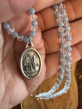 Load image into Gallery viewer, St. Michael Guardian Angel: Angelite and Blue Chalcedony
