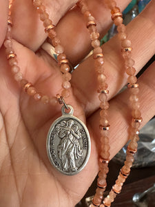 Mother Mary Pendants: Sunstone