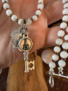 Mother Mary Pendants: Moonstone