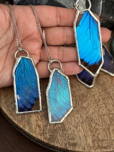 Real Blue Morpho Necklace