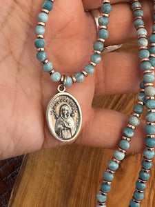 Mother Mary Pendants: Larimar