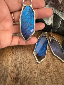 Real Blue Morpho Necklace