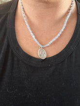 Load image into Gallery viewer, St. Michael Guardian Angel: Angelite and Blue Chalcedony
