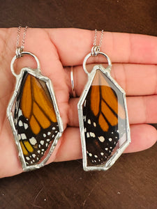 Real Monarch Butterfly Necklace