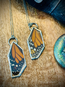 Real Monarch Butterfly Necklace