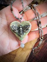 Load image into Gallery viewer, Moth Pendant with Labradorite
