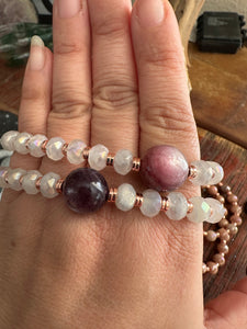 Gem Lepidolite Bracelets