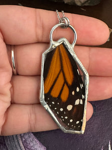 Real Monarch Butterfly Necklace