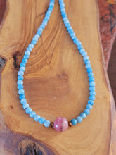 Load image into Gallery viewer, Deep Ancestral Healing: AAA grade Larimar and Rhodochrosite
